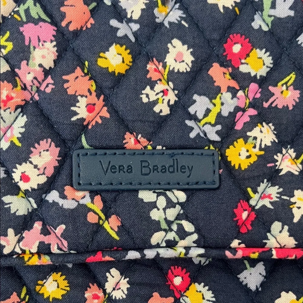 Vera Bradley Navy Floral Crossbody Messenger Bag - Picture 4 of 12